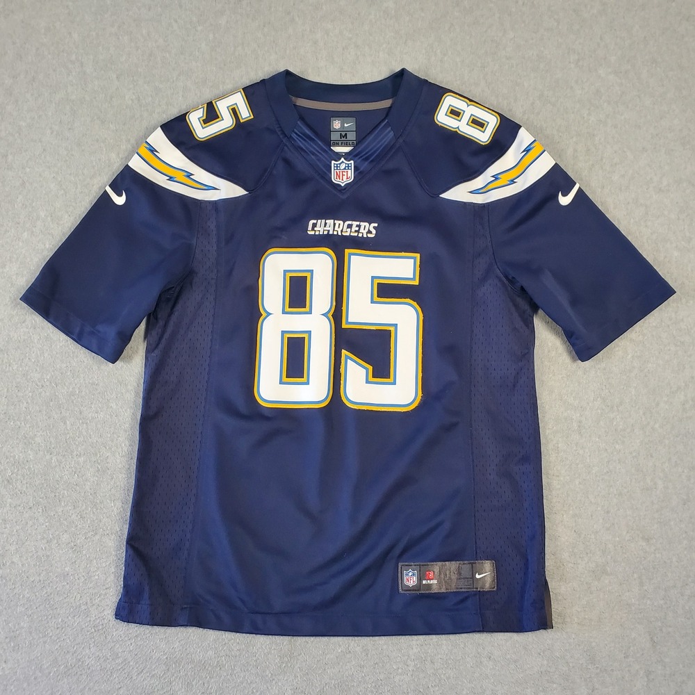 Nike San Diego Chargers Antonio Gates 85 NFL Jersey Navy Blue Mens Medium